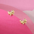 Enchanted Butterfly 14KT Pure Gold Stud Earring,,hi-res view 1