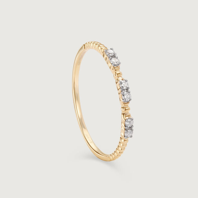 Timeless Sparkle 14KT Gold & Diamond Finger Ring,,hi-res image number null