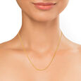 22KT Yellow Gold Effulgent Subtle Heart Carved Motif Gold Chain,,hi-res view 3
