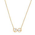 14KT Yellow Gold Delicate Radians Diamond Necklace,,hi-res view 2