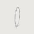 Minimal Gleam Silver Bangle,,hi-res view 4
