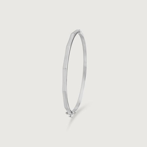 Minimal Gleam Silver Bangle