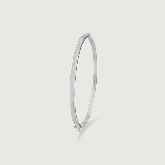 Minimal Gleam Silver Bangle,,hi-res image number null