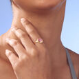 Luminous Sunset Enamel Gold Signet Ring,,hi-res view 2
