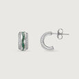 Sway Stunner Silver Hoop Earrings,,hi-res view 5