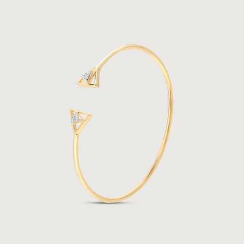 Edgy Glow Diamond Bangle