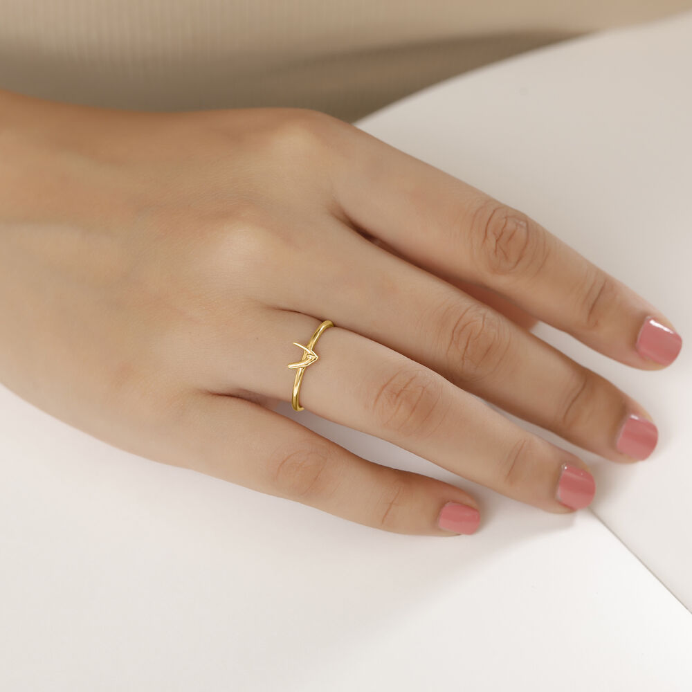 V shaped ring tanishq sale