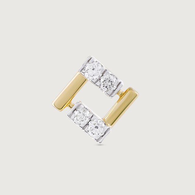Togetherness Spark Gold & Diamond Nose Pin,,hi-res image number null