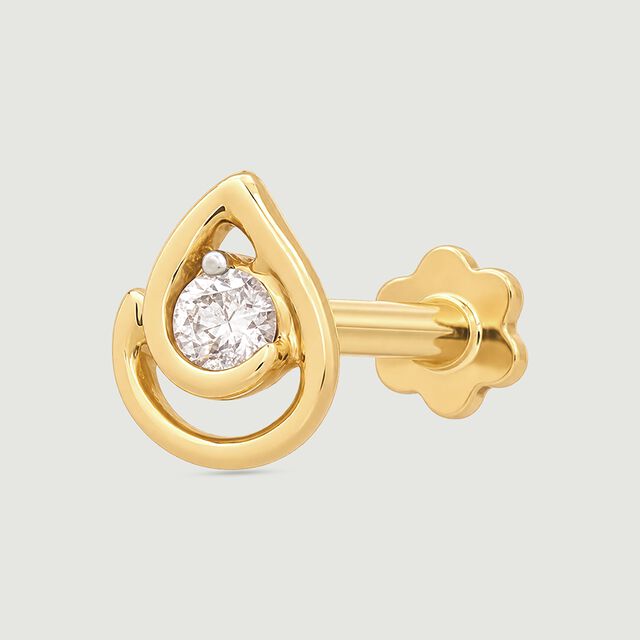 Delicate Luminous Diamond Nose Pin,,hi-res image number null