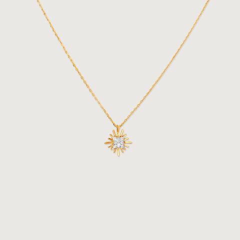 Petite Sunbeam Diamond Necklace