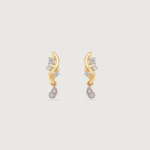 Graceful Drift Diamond Drop Earrings