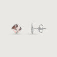 Artistic Mosaic Opal Silver Stud Earrings,,hi-res view 4