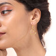 Cherished Heart 18KT Hoop Earrings,,hi-res view 2