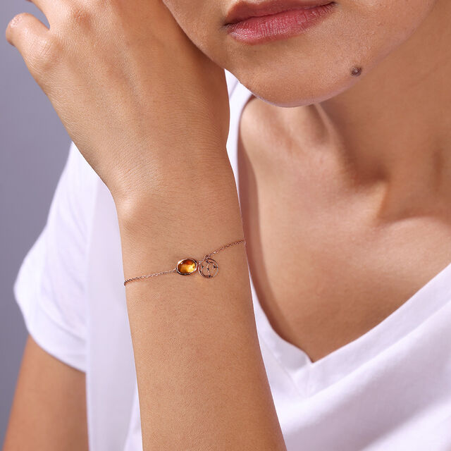 14KT Scorpio Birthstone Rose Gold Bracelet,,hi-res image number null