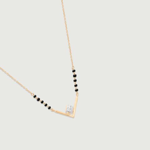 Elegant Edge Diamond Necklace