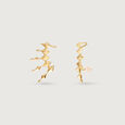 Bold Geometric Gold Stud Earrings,,hi-res view 4