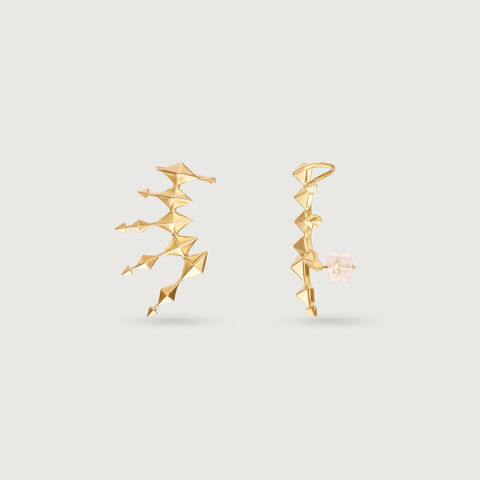 Bold Geometric Gold Stud Earrings