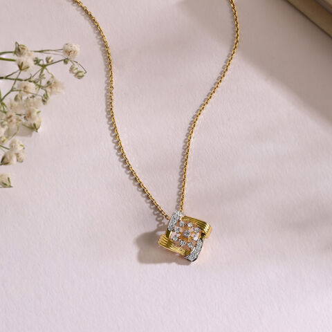 Luxe Floral Gold & Diamond Necklace