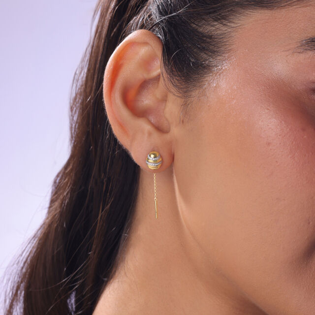 Hive Whisper Diamond Sui Dhaga Earrings,,hi-res image number null