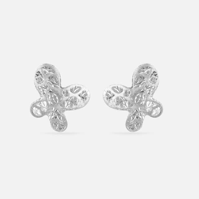 Whimsical Wings Silver Stud Earrings,,hi-res image number null