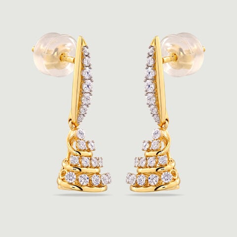 Radiant Layered Diamond Jhumka