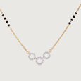 Infinity Circles Gold and Diamond Mangalsutra,,hi-res view 3