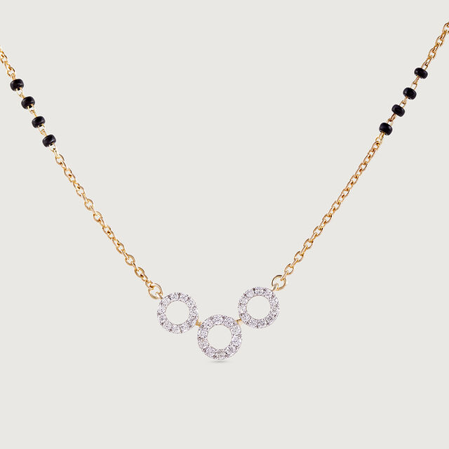 Infinity Circles Gold and Diamond Mangalsutra,,hi-res image number null