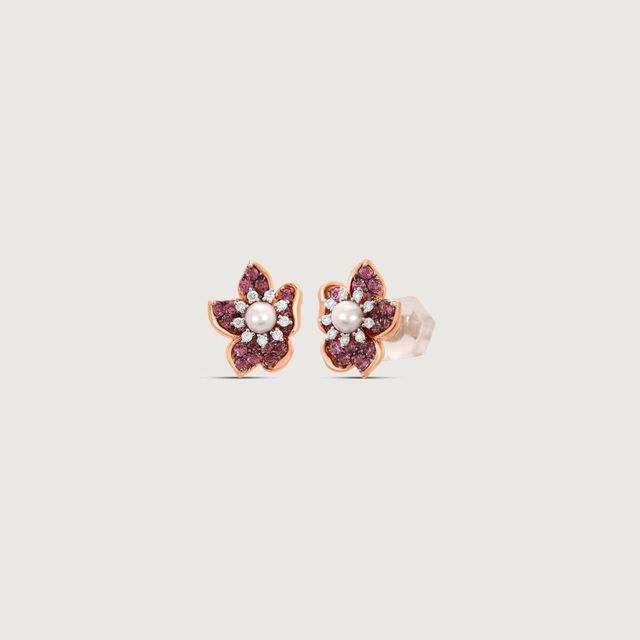 Blossom Aura Diamond Stud Earrings,,hi-res image number null