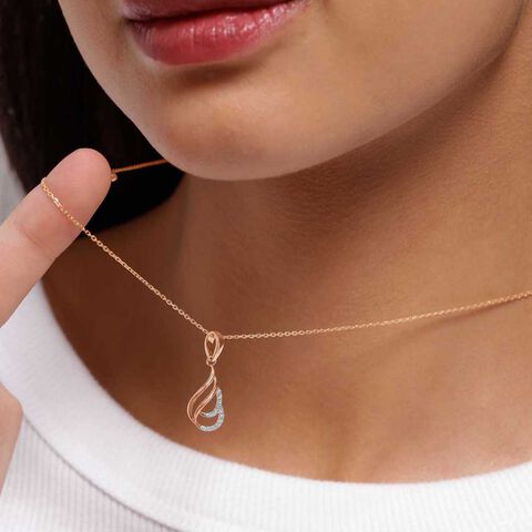 Fancy Sway Diamond Pendant