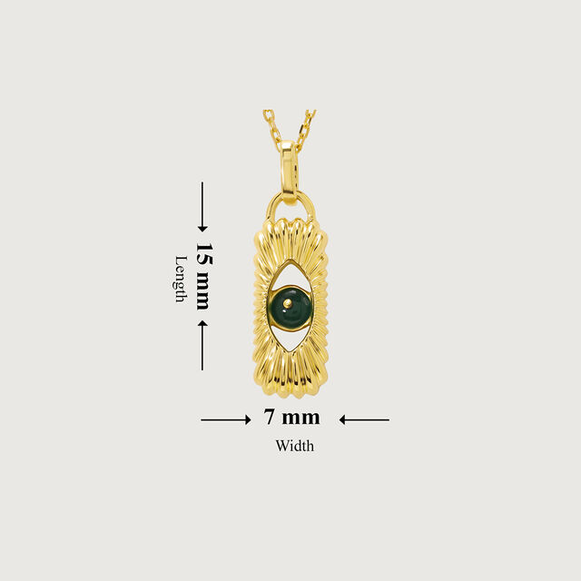 Elegant Enchantment 18KT Chain Emerald Pendant with chain,,hi-res image number null