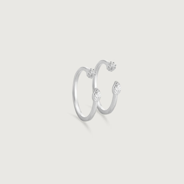 Nature Bloom Silver Toe Rings,,hi-res image number null