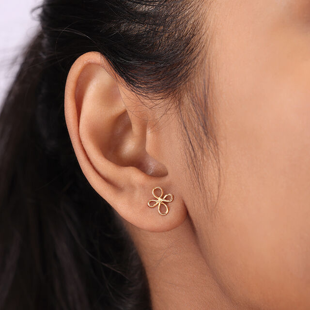 Eternal Blossom 14KT Yellow Gold Stud Earrings,,hi-res image number null
