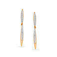 14KT Yellow Gold Summer Shade Diamond Drop Earrings,,hi-res view 2