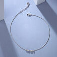 Minimal Gleam Silver Anklet,,hi-res view 1