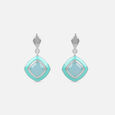 Aqua Luxe Silver Hoop Earrings,,hi-res view 3