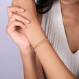 Contoured Hollow 14KT Yellow Gold Bracelet,,hi-res view 2