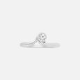 Curved Elegance Silver Finger Ring,,hi-res view 3