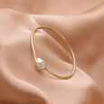 Modern Knot Pearl Bangle,,hi-res view 1