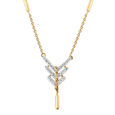 14KT Yellow Gold Trio Diamond Necklace,,hi-res view 2