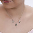 18KT Yellow Gold Geometric Sparkle Diamond Necklace,,hi-res view 3