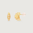 Sculptural Radiant Gold Stud Earrings,,hi-res view 4