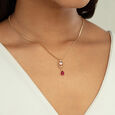 Disco Shine Diamond & Ruby Pendant,,hi-res view 2