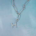 Modern Initial H Silver Charm,,hi-res view 1