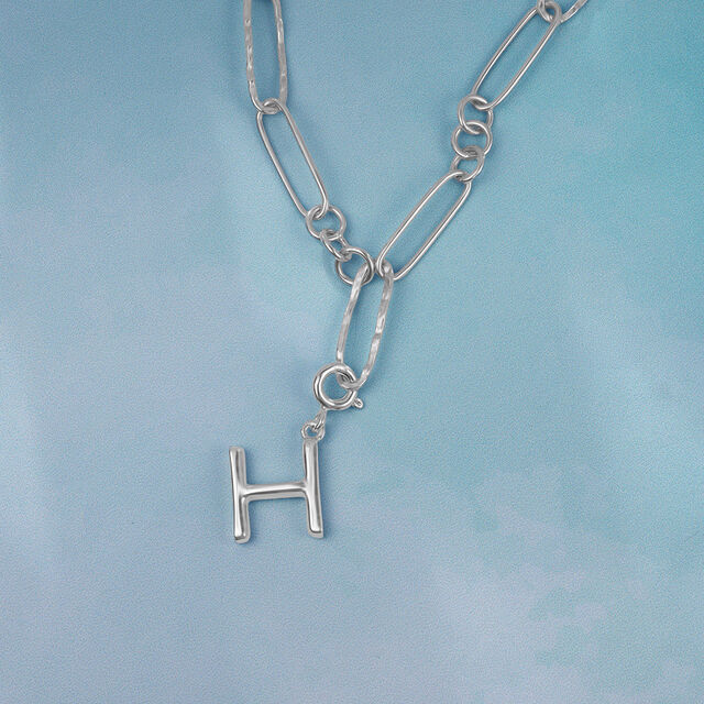 Modern Initial H Silver Charm,,hi-res image number null