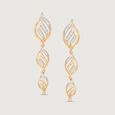 Twirling Grace Diamond Drop Earrings,,hi-res view 3