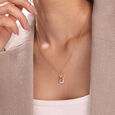 Studded Oval Gold & Diamond Pendant,,hi-res view 2