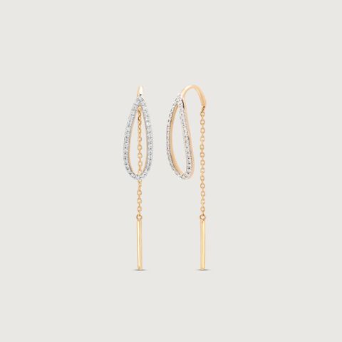 Luminous Orbit Diamond Sui Dhaga Earrings