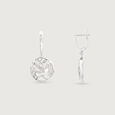 Mother of Pearl Charming Silver Hoop Earrings,,hi-res view 5