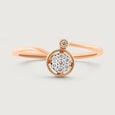 Shimmering Halo Gold & Diamond Finger Ring,,hi-res view 3