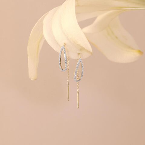 Luminous Orbit Diamond Sui Dhaga Earrings